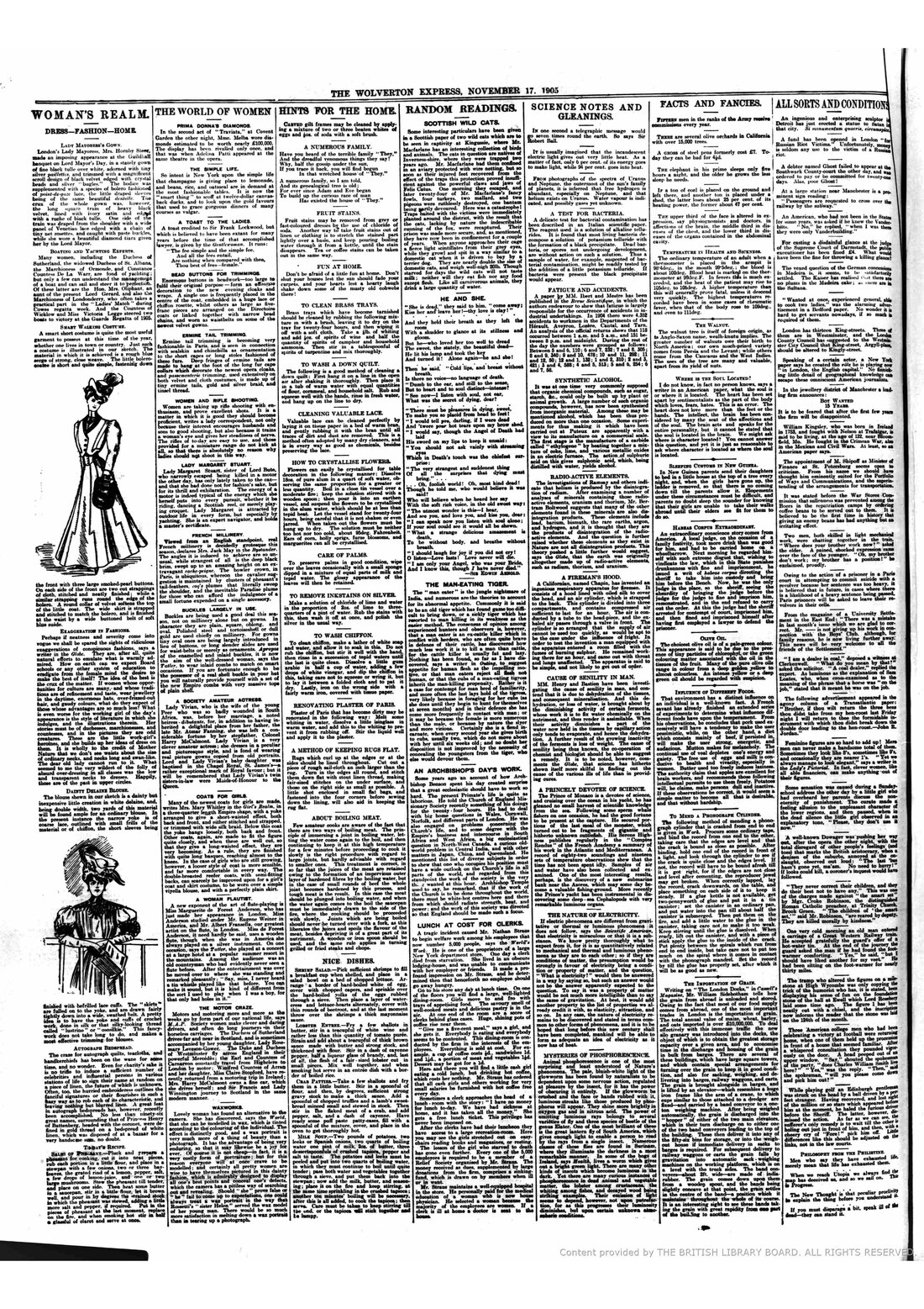 Period newspaper column: The Man-Eating Tiger, correspondent's account.